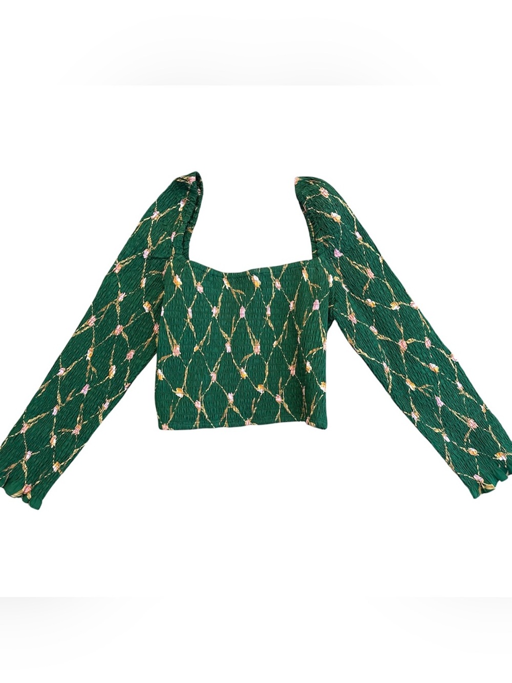 MISA Los Angeles Cyra Top: A smocked crop top Women’s Size XS